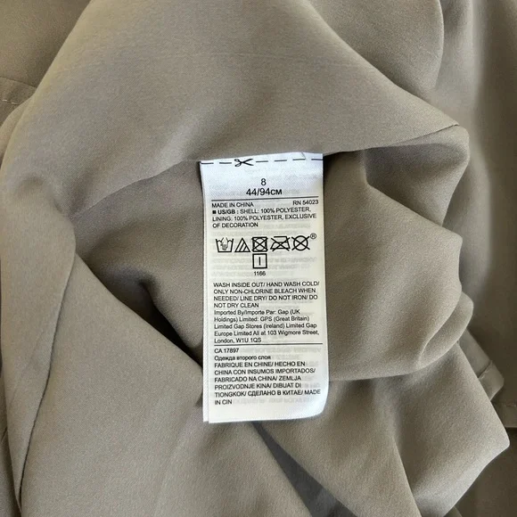 Banana Republic Size 8 Gunmetal Pleated Midi Dress FESTIVE PARTY FORMAL - Picture 10 of 12